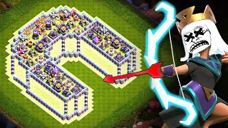 TROLLING QUEEN WALKERS WITH 3D BASE IN CLASH OF CLANS [upl. by Trubow]