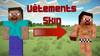 Retirer les Vêtements de son skin MINECRAFT [upl. by Klug535]