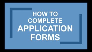 How to Fill in Job Application Forms  Career Help [upl. by Nnylcaj]