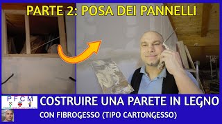 🤩COME COSTRUIRE UNA PARETE DIVISORIO IN LEGNO E FIBROGESSO FAI DA TE💪💪POSA DEI PANNELLIIL VIDEO [upl. by Neils]