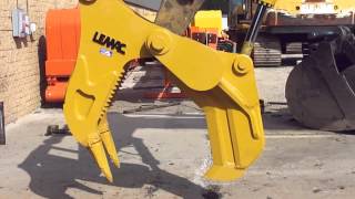 Lemac Hydraulic Stump Shear on a CAT 325CL [upl. by Melquist34]