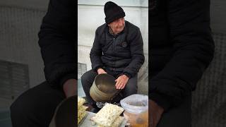 Making popcorn in the traditional way in the Grand Bazaar of Rasht RuralCuisine [upl. by Pammi]