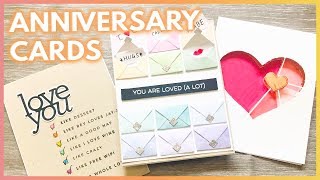 3 Fun Handmade ANNIVERSARY Card Ideas For Your Boyfriend or Husband [upl. by Nnylassej]