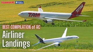 BEST COMPILATION of RC AIRLINER LANDINGS [upl. by Berkman587]