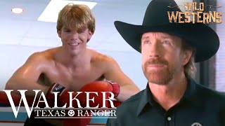 Walker Texas Ranger  Walker Knocks Out Two Goons With One Kick ft Chuck Norris  Wild Westerns [upl. by Ahseniuq]