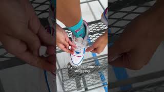 Shoe tying hack for anyone struggling to tie shoes autism occupationaltherapy [upl. by Ax]