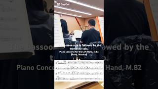 Piano Concerto for the Left Hand M82 Ravel Maurice Bassoon amp Trombone solo [upl. by Barina]