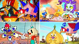 Cuphead  DLC  All Bosses With Wally Warbles Coop Fights ON Expert [upl. by Indnahc]