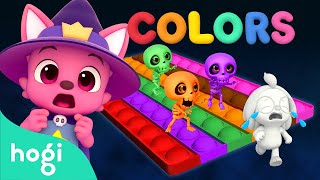 Learn Colors with Spooky Skeleton Pop It｜Halloween Colors 🎃｜Hogi Halloween [upl. by Soalokin295]