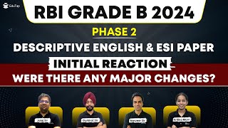 🔴RBI Grade B 2024 Phase 2 Descriptive English amp ESI Exam Analysis  RBI 2024 Exam Level  EduTap [upl. by Aryan]