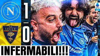 🔥INFERMABILI NAPOLI 10 LECCE  LIVE REACTION NAPOLETANI AL MARADONA HD [upl. by Kerat]