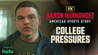 Dennis Gives Aaron a College Pep Talk  Scene  American Sports Story Aaron Hernandez  FX [upl. by Suivatna]