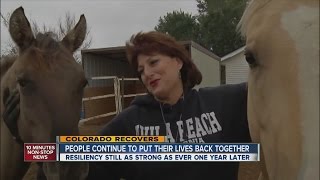 Floods took womans home but she amp horses survived [upl. by Ahsimik]