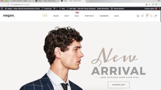 Negan WordPress Theme  How to import demo [upl. by Asirrom]