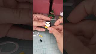 How I made a Polymer clay Penguin 🐧Clay Animals 🙌 ☺️ shorts tutorial [upl. by Sax]