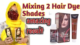 Mixing two shades of hair dye mixing hair dye colors  mixing two hair dye colors beautyinfluencer [upl. by Burnsed]