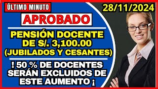 PENSIÓN PARA DOCENTES Jubilados y Cesantes de S3100 COMISIÓN DE EDUCACIÓN [upl. by Noy]