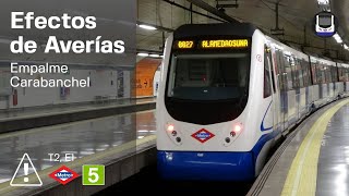 Corte entre Empalme y Carabanchel por incidencia  Efectos de Averías [upl. by Aedrahs]