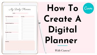 How to Easily Create a Digital Planner  Canva Tutorial  Fillable PDF [upl. by Roehm]