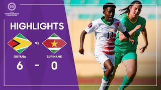 Concacaf Womens Under20 Championship 2023 Highlights  Guyana vs Suriname [upl. by Arataj]