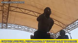 Culture Love Full Performance At Chamisa CCC Victory RallyFreedom Square Harare [upl. by Ober]