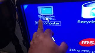 Windows 98 With 98 windows SSD card 70quot monitor Touch screen [upl. by Adnirem]