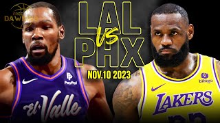 Los Angeles Lakers vs Phoenix Suns Full Game Highlights  Nov 10 2023  FreeDawkins [upl. by Eppilihp]