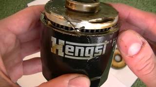 Inside Hengst oil filter after 1 year hengst filter [upl. by Bael134]