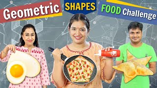 Geometric Shaped Food Challenge  CookWithNisha [upl. by Ahsilram806]