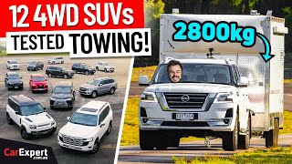 MEGA 4WD SUV towing test Some fail our tests 😳 Patrol v LandCruiser v Defender v Everest v MUX [upl. by Terrene]