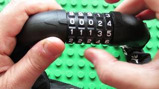 How to set new combination Sportneer 5Digit Code Bicycle Chain Cable Lock [upl. by Surazal]