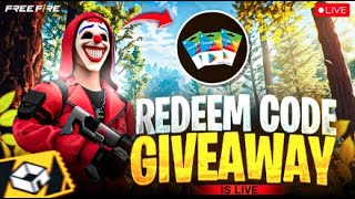 REDEEM CODE GIVEAWAY🥳FREE FIRE GIVEAWAY 🤑 Garena free freefirelive shortslive ritikff09 [upl. by Jacobsohn]