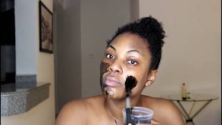 Activated Charcoal honey facial mask tutorial [upl. by Jandel]