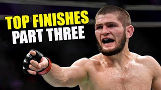 Khabib Nurmagomedov Top Finishes  Highlights Part 3 [upl. by Nitnert367]