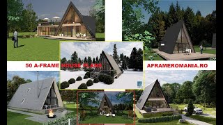 50 Proiecte de case tip a frame  50 aframe cabin plans [upl. by Enicar]