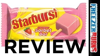 Starburst Strawberry Sorbet Bar Video Review Freezerburns Ep683 [upl. by Vena]