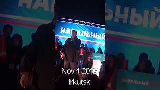 November 4 2017 Irkutsk Alexei Navalnys rally [upl. by Denison128]