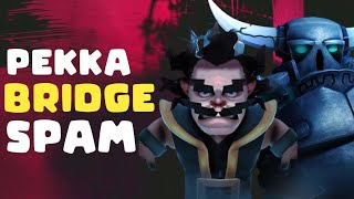 HOW TO ESCAPE MID LADDER WITH CLASSIC PEKKA BRIDGE SPAM clashroyale [upl. by Oralla]