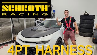 6th Gen CAMARO ZL1 1LE Racing Harness Install BMW E90 Harness SCHROTH RACING [upl. by Nahsrad]