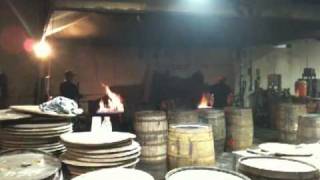 Barrel Charring at Kelvin Cooperage [upl. by Chiles]