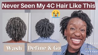 The Wash And Go on Natural 4c Hair  2 Methods Great Results [upl. by Anerbes354]