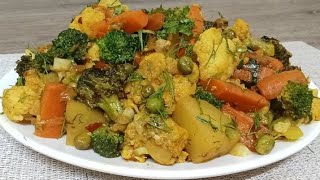 Mix Vegetables Recipe  dry steam vegetables  kitchen with farwa [upl. by Yrtneg59]