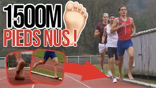 Jessaie de Courir Pieds nus à 21kmh   1500m sur Piste  Feat RunningAddict amp ironuman [upl. by Eidaj]