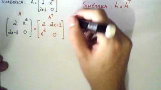 Álgebra Linear Matrizes Matriz Simétrica [upl. by Reni]