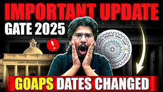 GATE2025 Important Dates Updated By IITROORKEE  Form Filling Delayed [upl. by Eimaraj]