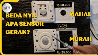 bedanya saklar otomatis sensor gerak yang 50rb an vs yang 25rb an⁉️ saklar sensor diy [upl. by Rothstein]