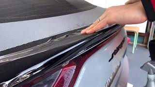 KIA STINGER trunk spoiler reborn by Stek Black PPF [upl. by Jenelle]