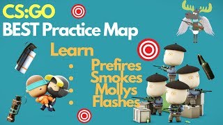 CSGO  The BEST Practice Map  Peek Prefire Smoke Molly Flash Practice Tutorial Modes [upl. by Smail]