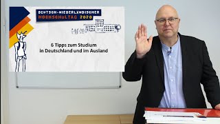 Vortrag 6 Tipps zum Studium in Deutschland 2020  Peter Stegelmann [upl. by Kenwrick361]