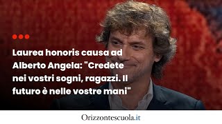 Laurea honoris causa ad Alberto Angela “Credete nei vostri sogni ragazzi” [upl. by Mctyre]